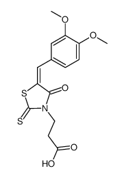 3-[5-(3,4-dimethoxy-benzylidene)-4-oxo-2-thioxo-thiazolidin-3-yl]-propionic acid picture