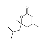 2,4-dimethyl-2-(2-methylpropyl)-3H-pyran-6-one Structure
