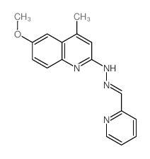 2-Pyridinecarboxaldehyde,2-(6-methoxy-4-methyl-2-quinolinyl)hydrazone Structure