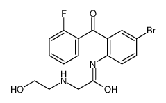 5-Bromo-2-(2-hydroxyethylaminoacetylamino)-2'-fluorobenzophenone结构式
