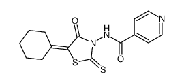 N-(5-Cyclohexylidene-4-oxo-2-thioxo-3-thiazolidinyl)-4-pyridinecarboxamide picture