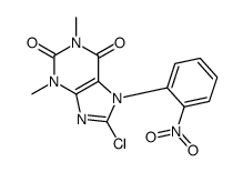 8-chloro-1,3-dimethyl-7-(2-nitrophenyl)purine-2,6-dione结构式