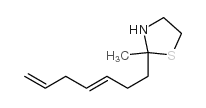 2-[(3E)-hepta-3,6-dienyl]-2-methyl-thiazolidine structure