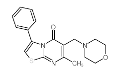 4-methyl-3-(morpholin-4-ylmethyl)-9-phenyl-7-thia-1,5-diazabicyclo[4.3.0]nona-3,5,8-trien-2-one结构式