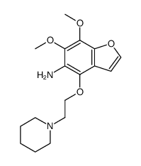 6,7-dimethoxy-4-(2-piperidinoethoxy)-5-benzofuranamine结构式
