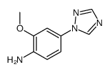 Benzenamine, 2-methoxy-4-(1H-1,2,4-triazol-1-yl)- (9CI) structure