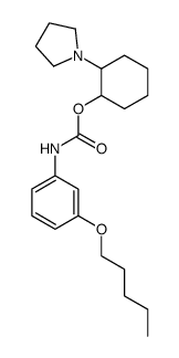 (3-Pentyloxy-phenyl)-carbamic acid 2-pyrrolidin-1-yl-cyclohexyl ester结构式