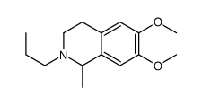 (S)-1,2,3,4-Tetrahydro-6,7-dimethoxy-1-methyl-2-propylisoquinoline结构式