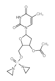 Thymidine, 3'-acetate5'-[bis(1-aziridinyl)phosphinate] (9CI) Structure