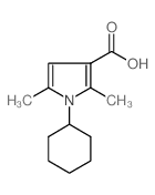 1-环己基-2,5-二甲基-(9ci)-1H-吡咯-3-羧酸结构式