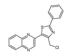 4-(chloromethyl)-2-phenyl-5-(quinoxalin-2-yl)thiazole Structure