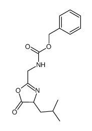 (4-isobutyl-5-oxo-4,5-dihydro-oxazol-2-ylmethyl)-carbamic acid benzyl ester结构式