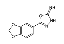 5-(1,3-Benzodioxol-5-yl)-1,3,4-oxadiazol-2-amine Structure