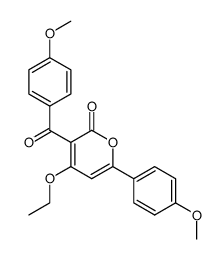 4-ethoxy-3-(4-methoxybenzoyl)-6-(4-methoxyphenyl)-2H-pyran-2-one结构式