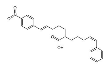 2-[5-(4-nitrophenyl)pent-4-enyl]-7-phenylhept-6-enoic acid结构式