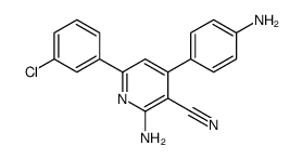 2-amino-4-(4-aminophenyl)-6-(3-chlorophenyl)pyridine-3-carbonitrile结构式
