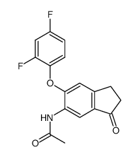 6-acetylamino-5-(2,4-difluorophenoxy)-1-indanone结构式