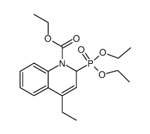 ethyl 2-(diethoxyphosphoryl)-4-ethylquinoline-1(2H)-carboxylate结构式