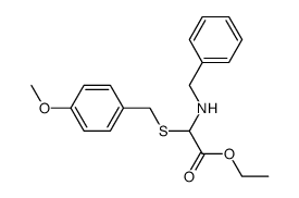 Benzylamino-(4-methoxy-benzylsulfanyl)-acetic acid ethyl ester结构式