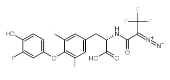 L-Tyrosine, N-(2-diazo-3,3,3-trifluoro-1-oxopropyl)-O-(4-hydroxy-3-iod ophenyl)-3,5-diiodo-结构式