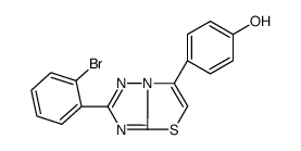 4-[2-(2-bromophenyl)-[1,3]thiazolo[3,2-b][1,2,4]triazol-6-yl]phenol Structure