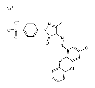 sodium p-[4-[[5-chloro-2-(2-chlorophenoxy)phenyl]azo]-4,5-dihydro-3-methyl-5-oxo-1H-pyrazol-1-yl]benzenesulphonate结构式