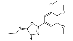 N-ethyl-5-(3,4,5-trimethoxyphenyl)-1,3,4-oxadiazol-2-amine Structure