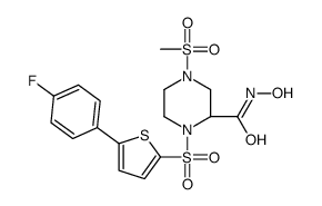(2S)-1-[5-(4-fluorophenyl)thiophen-2-yl]sulfonyl-N-hydroxy-4-methylsulfonylpiperazine-2-carboxamide Structure