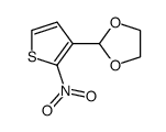 2-(2-Nitro-thiophen-3-yl)-[1,3]dioxolane结构式