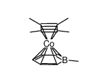 (1-methylborinato)(tetramethylcyclobutadiene)cobalt Structure