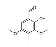 2-hydroxy-3,5-dimethoxy-4-methylbenzaldehyde结构式