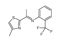 (1E)-1-(4-Methyl-1,3-thiazol-2-yl)-N-[2-(trifluoromethyl)phenyl]e thanimine Structure