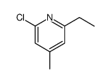 2-ethyl-6-chloro-4-methyl-pyridine结构式