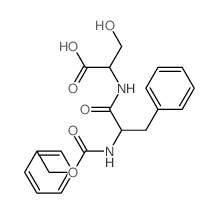 3-hydroxy-2-[(3-phenyl-2-phenylmethoxycarbonylamino-propanoyl)amino]propanoic acid Structure