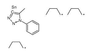 tributyl-(5-methyl-1-phenyltriazol-4-yl)stannane结构式