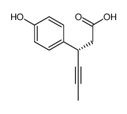 (3S)-3-(4-hydroxy-phenyl)-hex-4-ynoic acid Structure