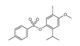 Phenol, 5-iodo-4-methoxy-2-(1-methylethyl)-, 1-(4-methylbenzenesulfonate)结构式