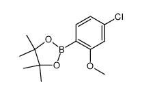 1,3,2-Dioxaborolane, 2-(4-chloro-2-methoxyphenyl)-4,4,5,5-tetramethyl Structure