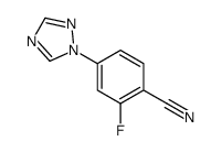 2-fluoro-4-(1,2,4-triazol-1-yl)benzonitrile结构式