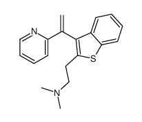 N,N-dimethyl-2-[3-(1-pyridin-2-ylethenyl)-1-benzothiophen-2-yl]ethanamine结构式