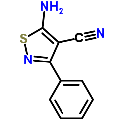 5-Amino-3-phenyl-1,2-thiazole-4-carbonitrile结构式