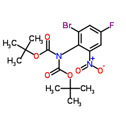 (2-溴-4-氟-6-硝基苯基)氨基双甲酸叔丁酯结构式