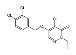 4-chloro-5-[(3,4-dichlorophenyl)methoxy]-2-ethylpyridazin-3-one结构式