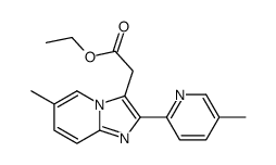 ethyl 2-[6-methyl-2-(5-methylpyridin-2-yl)imidazo[1,2-a]pyridin-3-yl]acetate结构式