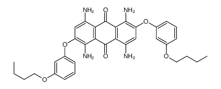 1,4,5,8-tetraamino-2,6-bis(3-butoxyphenoxy)anthracene-9,10-dione结构式