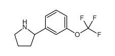 2-(3-TRIFLUOROMETHOXY-PHENYL)-PYRROLIDINE结构式