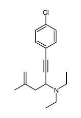 1-(4-chlorophenyl)-N,N-diethyl-5-methylhex-5-en-1-yn-3-amine Structure