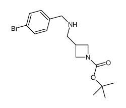 1-BOC-3-[(4-BROMOBENZYL-AMINO)-METHYL]-AZETIDINE structure