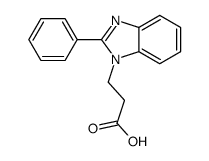 3-(2-phenylbenzimidazol-1-yl)propanoic acid结构式