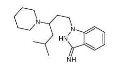 1-(5-methyl-3-piperidin-1-ylhexyl)indazol-3-amine Structure